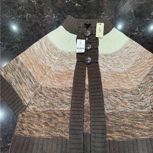 Allison Brittney Chocolate and Ivory Cardigan